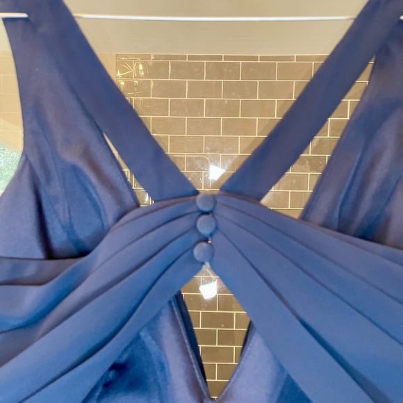 Long Navy Blue Sorella Vita bridesmaid or formal dress - Picture 5 of 8